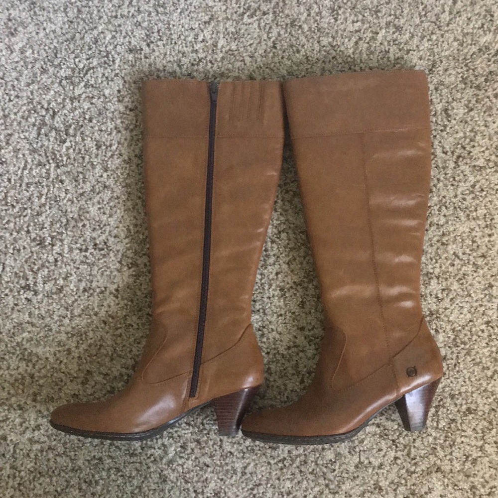 Born Mallory Heeled Boots Caramel Sz 8.5 - Picture 4 of 5